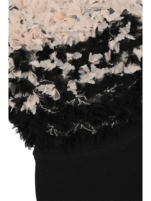 Abito Red Carpet in tulle e jersey lurex Elisabetta Franchi | ABR4462E2685